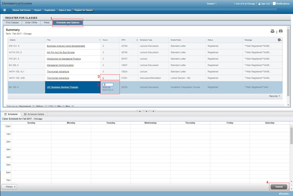 Using XE Registration Office of the Registrar University of